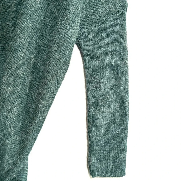 H&M Green Oversize Drop Shoulder Sweater Tunic / Dress Alpaca Wool Size XS / S - Picture 3 of 5